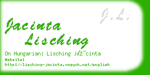 jacinta lisching business card